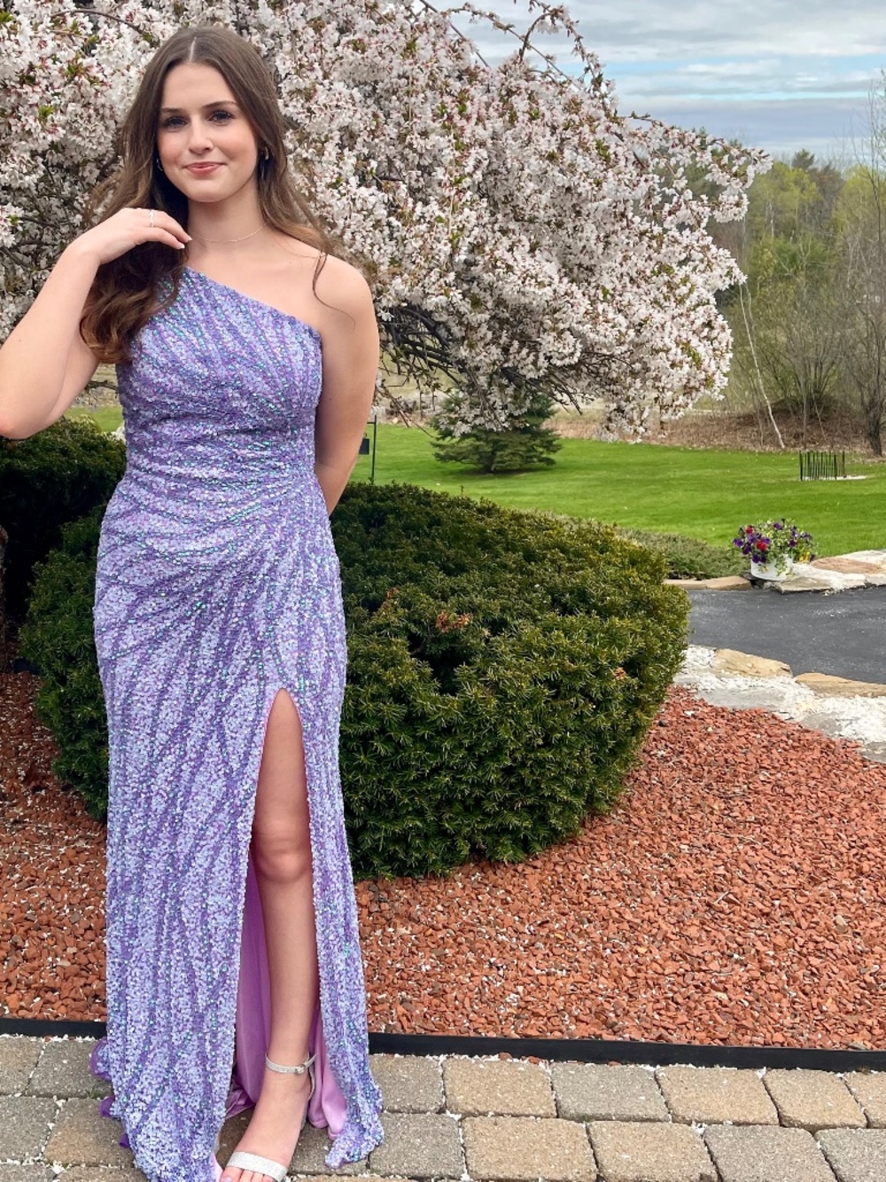 Primavera Couture Sequined Lilac